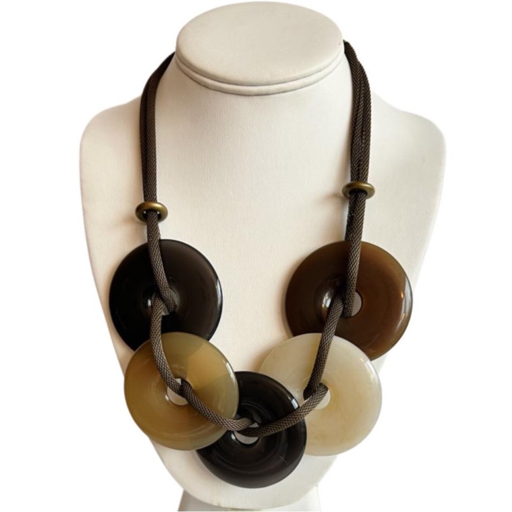 Vintage Modernist MADE IN ITALY Bakelite Statement Necklace